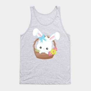 Easter, Easter Bunny, Easter Basket, White Bunny Tank Top